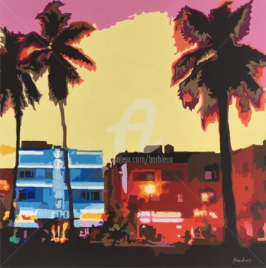 Schilderij getiteld "South Beach.jpg" door Adri Barbieux, Origineel Kunstwerk, Acryl