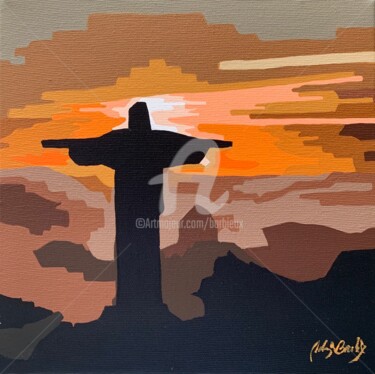Картина под названием "Rio" - Adri Barbieux, Подлинное произведение искусства, Акрил Установлен на Деревянная панель