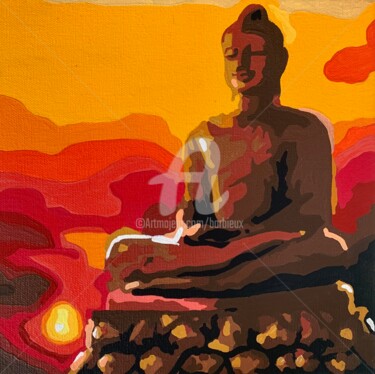 Painting titled "Buda" by Adri Barbieux, Original Artwork, Acrylic