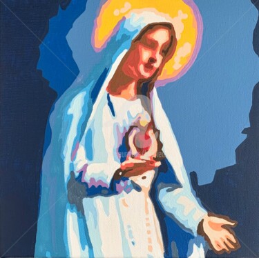 Pittura intitolato "N Senhora" da Adri Barbieux, Opera d'arte originale, Acrilico