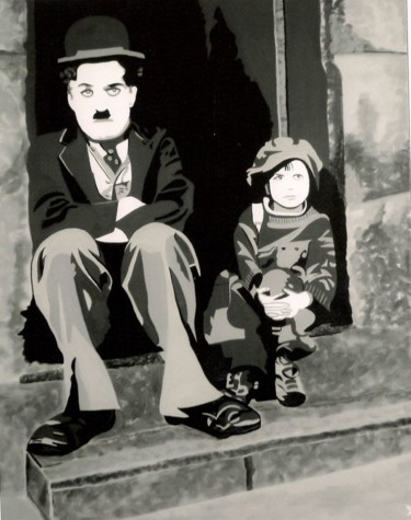 Pintura titulada "CHAPLIN    " THE KI…" por Ado, Obra de arte original, Acrílico