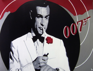 Pintura intitulada "JAMES BOND   " SEAN…" por Ado, Obras de arte originais, Acrílico