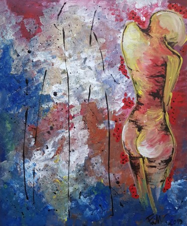 Malerei mit dem Titel "Einsamkeit" von Barbora Fabova, Original-Kunstwerk, Acryl