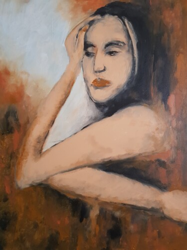 Painting titled "Gedanken" by Barbora Fabova, Original Artwork, Acrylic