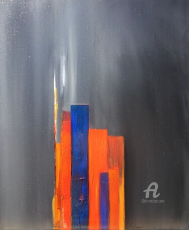 Painting titled "Grisaille Urbaine II" by Celine, Original Artwork, Acrylic