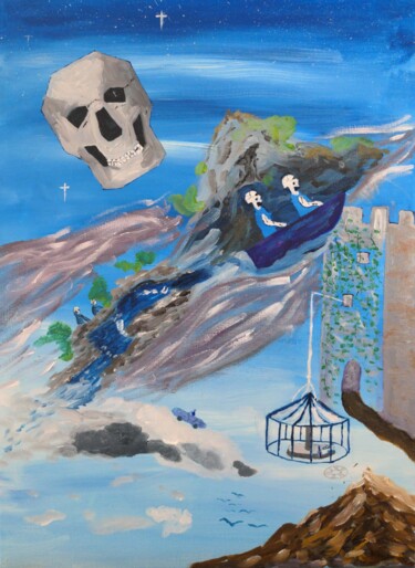 Картина под названием "Afterlife" - Barbour, Подлинное произведение искусства, Масло Установлен на Деревянная рама для носил…