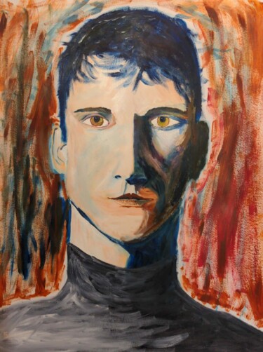 Painting titled "Jeune homme" by Barbour, Original Artwork, Oil