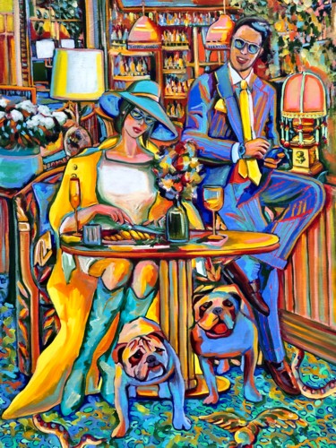 Pintura titulada "The date at Chiltern" por Barbsie, Obra de arte original, Oleo