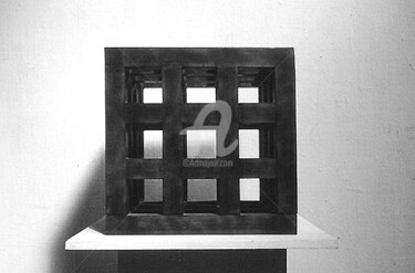 Sculpture intitulée "18-Cage pour le tem…" par Barbu Nitescu, Œuvre d'art originale