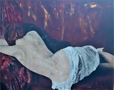 Painting titled "La sensualudad" by Elena Pokasanieva, Original Artwork, Oil