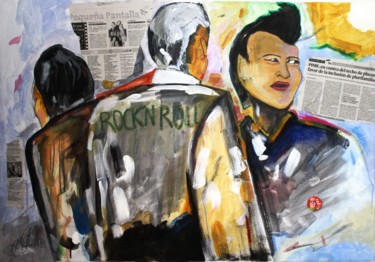 Pintura titulada "Hijos del Rock'n Ro…" por Celó, Obra de arte original, Acrílico