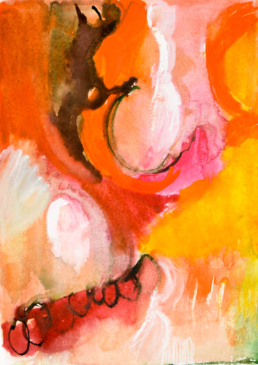 Картина под названием "Spring flowers II" - Yuliya Bardun, Подлинное произведение искусства, Акварель