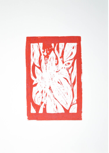 Estampas & grabados titulada "Floral" por Yuliya Bardun, Obra de arte original, Linograbados