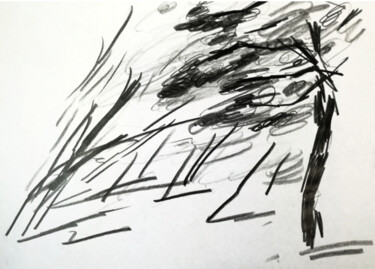 Dessin intitulée "Forest" par Yuliya Bardun, Œuvre d'art originale, Graphite