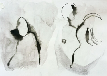 Zeichnungen mit dem Titel "Untitled I" von Yuliya Bardun, Original-Kunstwerk, Tinte