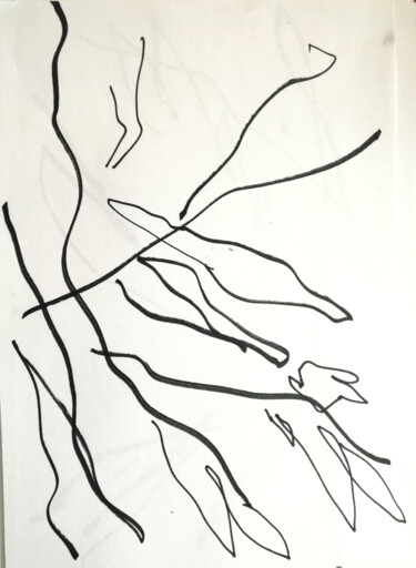 Dibujo titulada "Line II" por Yuliya Bardun, Obra de arte original, Rotulador