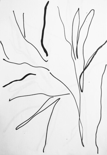 Drawing titled "Tree VI" by Yuliya Bardun, Original Artwork, Marker