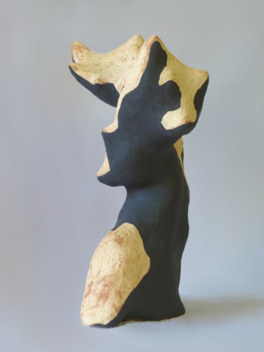 Sculpture intitulée "Ré du cerf sans par…" par Viviane Bargetzi, Œuvre d'art originale, Céramique
