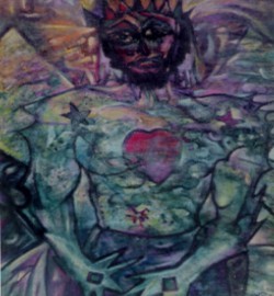 Painting titled "Jesus Love You" by Barindam Bose, Original Artwork, Oil