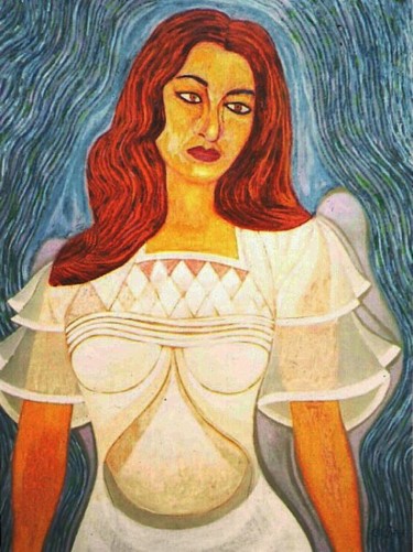 Painting titled "Maria" by Barindam Bose, Original Artwork, Oil