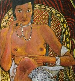 Painting titled "Ruby" by Barindam Bose, Original Artwork