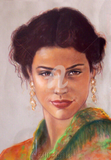 Peinture intitulée "Mirta" par Karmailo, Œuvre d'art originale, Pastel