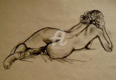 Drawing titled "Efia 1" by Karmailo, Original Artwork, Charcoal