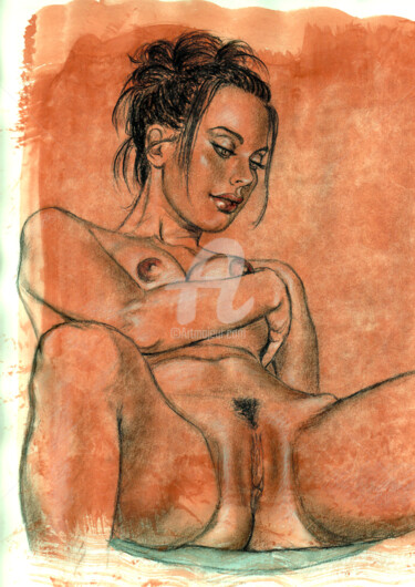 Pintura titulada "JONNA" por Karmailo, Obra de arte original, Acuarela