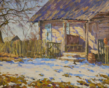 Painting titled "Ales's House. Last…" by Igor Barkhatkov, Original Artwork, Oil