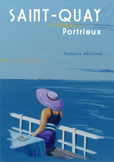 Painting titled "Saint-Quay Portrieux" by Flachet, Original Artwork, Digital Print