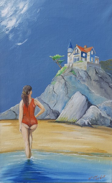 Painting titled "Chambre avec vue" by Flachet, Original Artwork, Oil