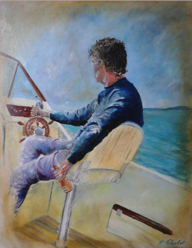 Ζωγραφική με τίτλο "Retour des îles" από Flachet, Αυθεντικά έργα τέχνης, Λάδι