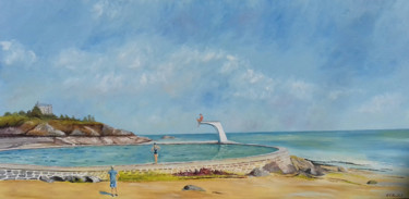 Malerei mit dem Titel "Saint-Quay-Portrieu…" von Flachet, Original-Kunstwerk, Öl