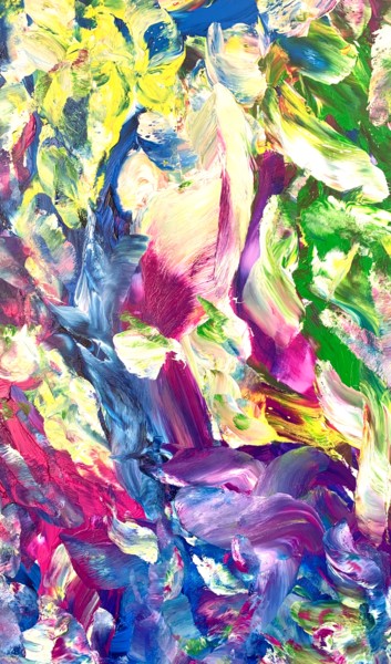 Картина под названием "Нежный ирис" - Георгий Федоров (Barmaley), Подлинное произведение искусства, Масло