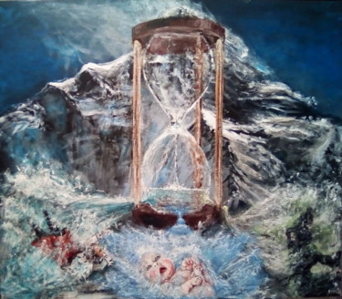Картина под названием "Rivers of times" - Alexashka, Подлинное произведение искусства, Акрил