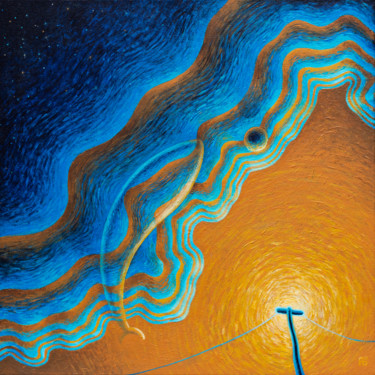 Painting titled "Milky Way II" by Barna, Original Artwork, Acrylic