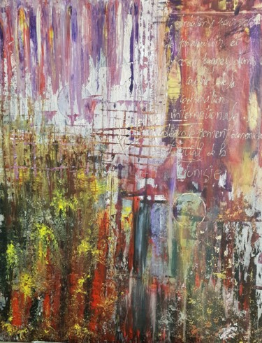 Pittura intitolato "wall" da Adel Barnat, Opera d'arte originale, Acrilico