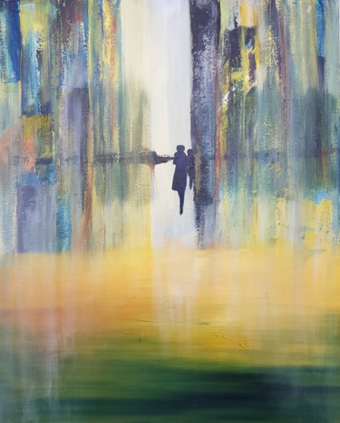 Картина под названием "loneliness" - Adel Barnat, Подлинное произведение искусства, Акрил Установлен на Деревянная рама для…