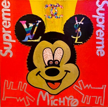Картина под названием "Michto" - Baroke, Подлинное произведение искусства, Акрил Установлен на Деревянная рама для носилок