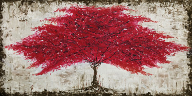 Painting titled "Tree N-875" by Baron Visi, Original Artwork, Acrylic