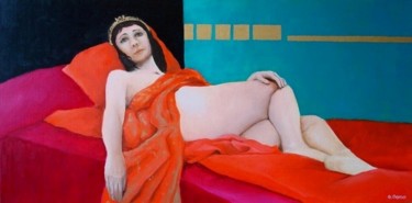 Painting titled "myriam" by Baron, Original Artwork, Oil