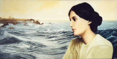 Peinture intitulée "virginia Woolf" par Baron, Œuvre d'art originale, Huile