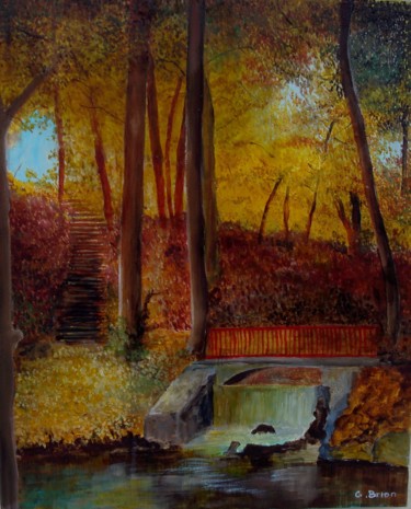 Painting titled "LA SOURCE" by Baron, Original Artwork, Oil