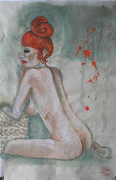 Malerei mit dem Titel "Brigitte" von Baron Samdi, Original-Kunstwerk, Öl