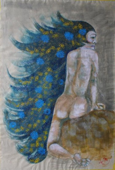 Malerei mit dem Titel "Lorelei" von Baron Samdi, Original-Kunstwerk, Öl