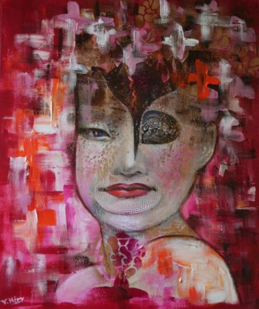 Painting titled "Petite princesse" by Baron Samdi, Original Artwork, Oil