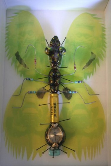 Painting titled "Mantis Clepsydra" by Baron Samdi, Original Artwork