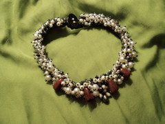 Artisanat intitulée "collier perles de v…" par Caprice Baroque, Œuvre d'art originale