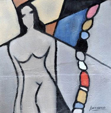 Schilderij getiteld "Charlise.jpg" door René Barranco, Origineel Kunstwerk