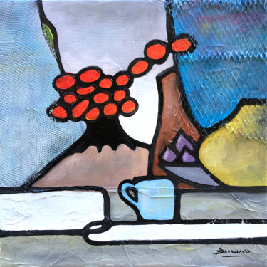 Peinture intitulée "Petit matin coloré" par René Barranco, Œuvre d'art originale, Huile